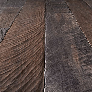 close up of handscrapped hardwood flooring