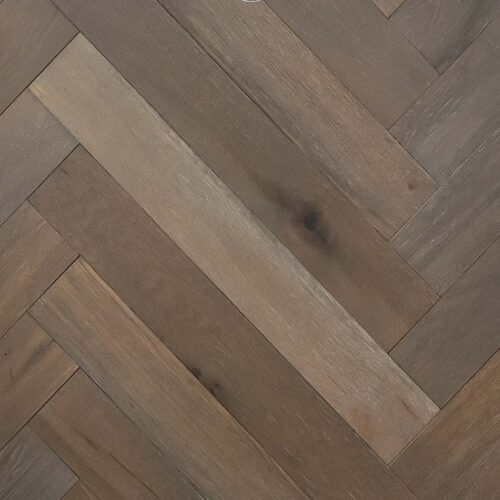 Image of flooring sample of Provenza Herringbone Reserve Collection - Stone Grey - PROHER1002