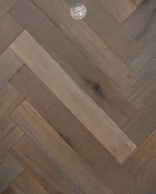Image of flooring sample of Provenza Herringbone Reserve Collection - Stone Grey - PROHER1002