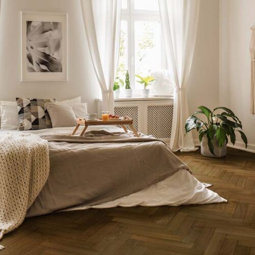 Sample image of D&M Flooring Artisan Home Collection - Pulpis Brown Herringbone - DMAH-506HB