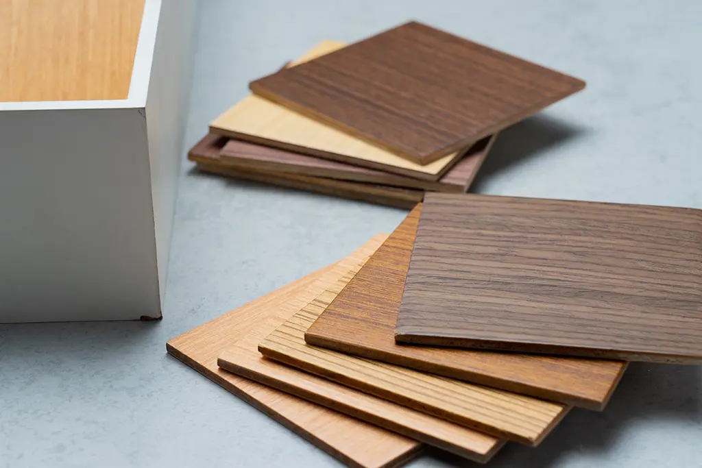 Engineered hardwood flooring samples