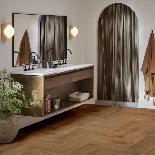 Flooring image of Anderson Tuftex - European Ash Herringbone Collection - Biscotti - AA846-17061