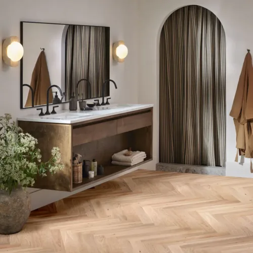 Flooring image of Anderson Tuftex - Provincial Herringbone Collection - Parchment - AA853-11100