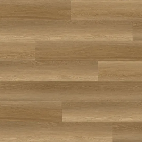 Close-up of Weston warm golden-tan waterproof luxury vinyl plank — light oak wood-grain finish from LW Flooring